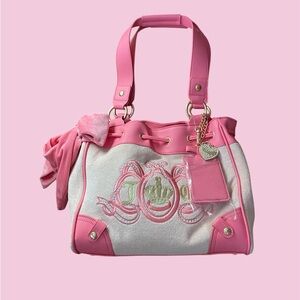 Juicy Couture Pink and Cream Shoulder Bag